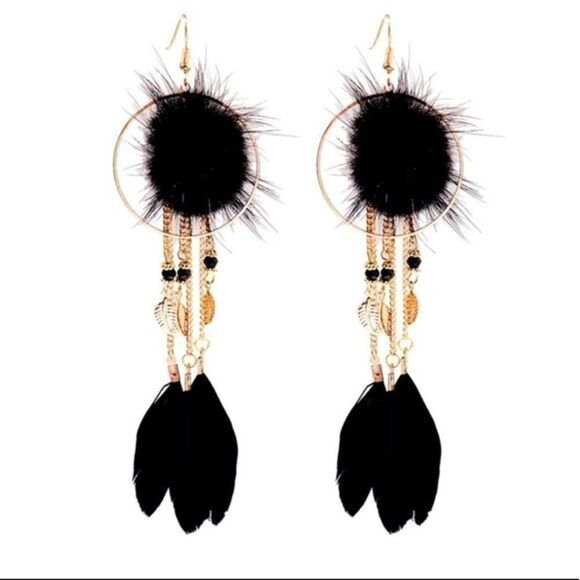 POM Pom drop earrings - Picture 1 of 2